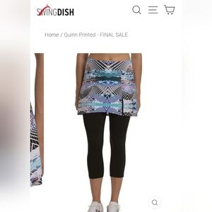 Swingdish Golf Pickleball Tennis Skort Sz Xs New With Tags Quinn Print.